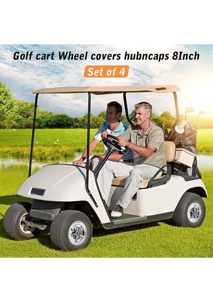 4pcs Golf Sepet Hubcaps, 8 Inç Ss Chrome Golf Sepet Hub Kapakları, Parlak Tekerlek Yamaha, Ezgo, Club Araba Golf Sepeti Için Hublajlar Kapakları (Yurt Dışından) indirimleri