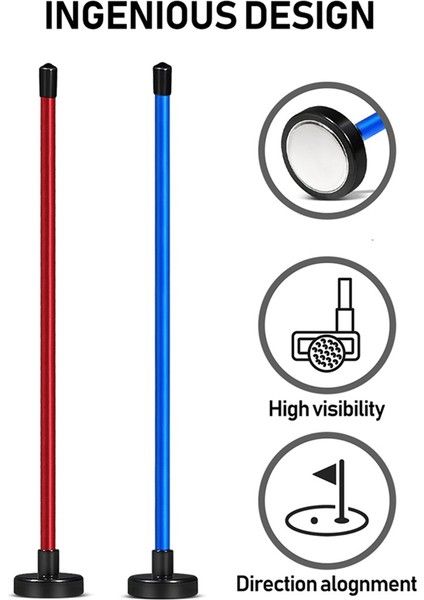 2 Adet Golf Hizalama Çubuğu, Manyetik Kulüp Hizalama Çubuğu Doğru Golf Salıncak Hedefi, Golf Eğitim Yardımı, Kırmızı Gösterir (Yurt Dışından) fiyatları
