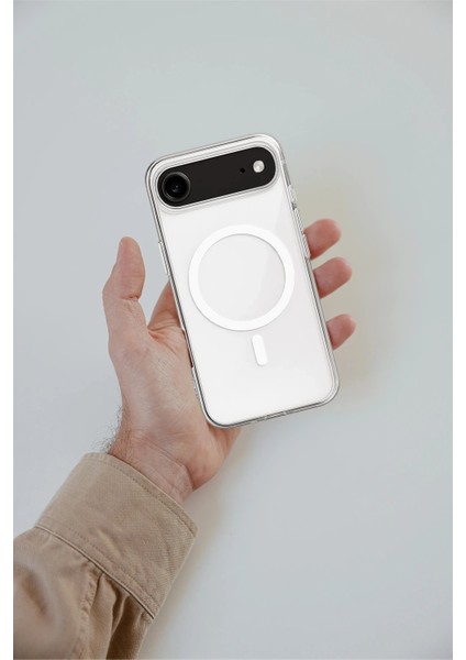 iPhone 17 Air Kılıf Magneticsafe Şeffaf Silikon - ŞEFFAF-(5796) - BKS2149-2073 fırsatları
