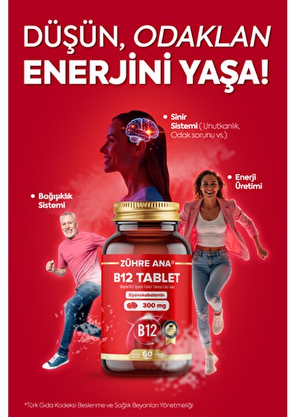 Vitamin B12 3000 Mcg 60 Tablet modelleri