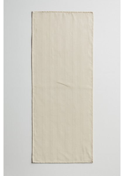 Krem Çizgili Pamuklu Şık Masa Runnerı 50X150 cm – Modern ve Zarif Masa Örtüsü Runner indirimleri