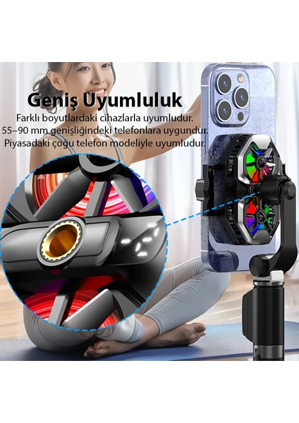 Memo DL21 Yarı Iletken Arka Klipsli Çift Fanlı Soğutma Radyatörü Pubg Oyun So - MCT8080-2484 modelleri