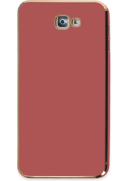 Samsung Galaxy J7 Prime Kılıf Volet Silikon - KIRMIZI-(5796) - MCT1252-9607