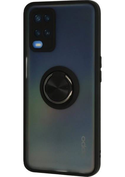 Oppo A54 4g Kılıf Montreal Yüzüklü Silikon Kapak - SIYAH-(5796) - MCT7642-6847 fiyatları