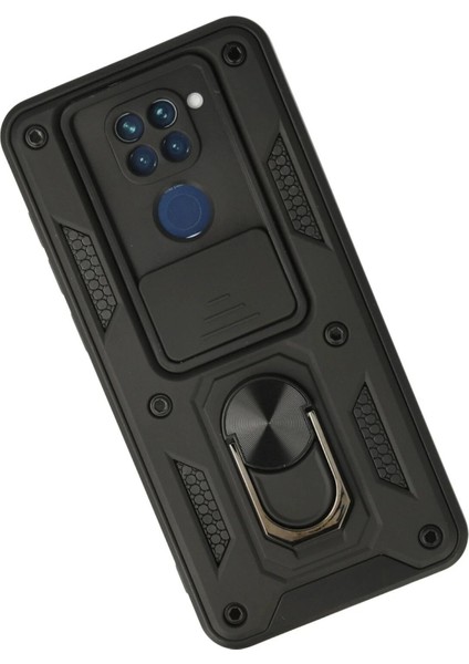 Xiaomi Redmi Note 9 Kılıf Pars Lens Yüzüklü Silikon - SIYAH-(5796) - MCT5975-8408 fiyatları