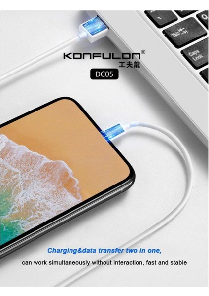 DC05 Süper Hızlı Lightning Kablo iphone Uyumlu 1m 2.4A-(5796) - MCT4492-4172 fiyatları