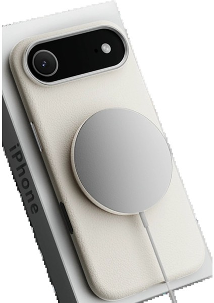 iPhone 17 Air Wonder Deri Magsafe Kapak - BEYAZ-(5796) - MCT4296-6414 modelleri