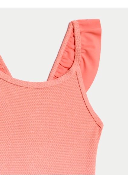 Dokulu Işıltılı Fırfırlı Mayo (2-8 Yaş) fiyatları