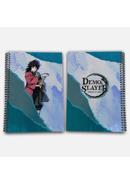Demon Slayer Giyu Kareli A4 Okul Defteri 72 Yaprak Model 1