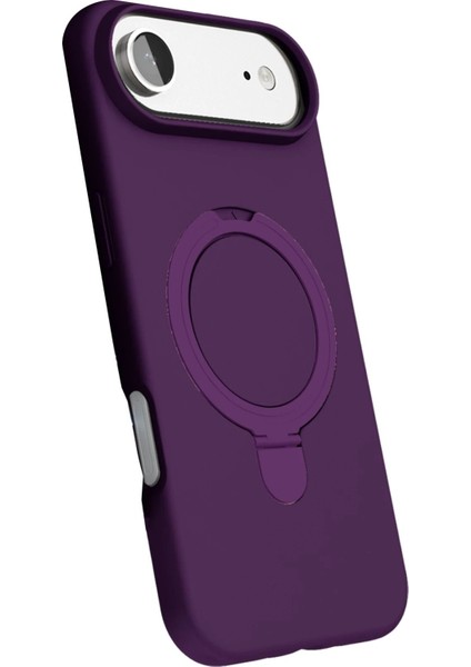 Apple iPhone 17 Air Regal Magsafe Standlı Kapak - Derin MOR-(5796) - MCT4499-6807 modelleri