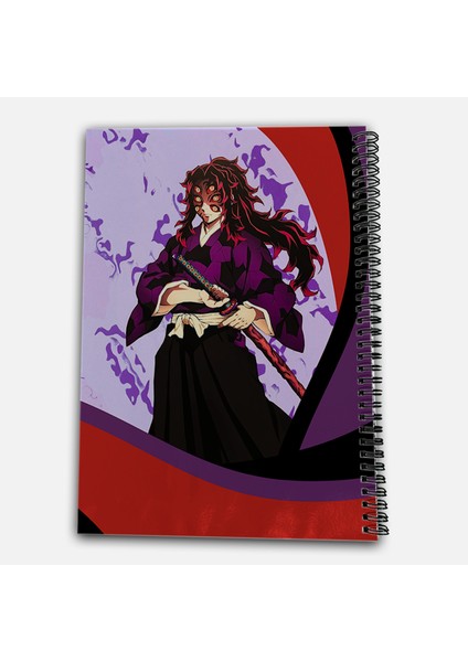 Demon Slayer Kokushibo Kareli A4 Okul Defteri 72 Yaprak Model 3 modelleri