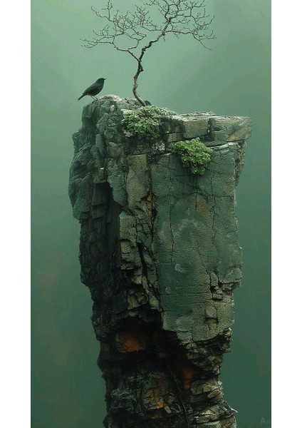 Betonda Yeşeren Çiçek Vol3 Ev Duvar Salon Güzellik Salonu Ofis Dükkan Dekarasyon Kanvas Tablo fiyatları