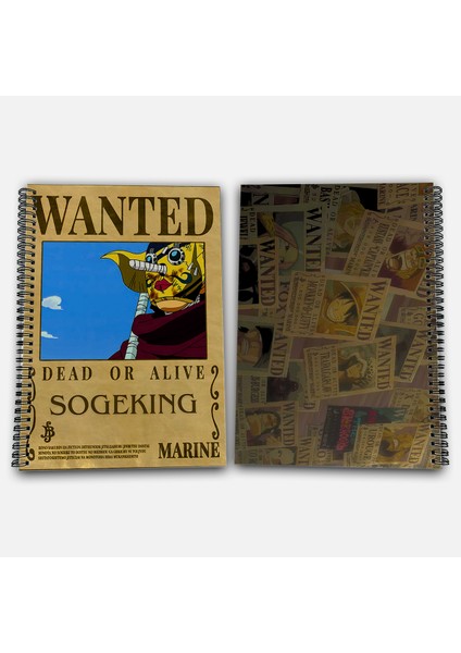 One Piece Usopp Çizgisiz A4 Okul Defteri 72 Yaprak Model 1 - Hasır Şapka Serisi