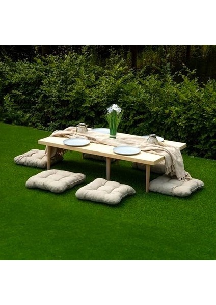 Katlanır Kamp, Piknik ve Bahçe Masası 55X110 cm - Ham Naturel Renk fiyatları