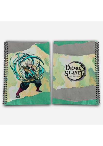 Demon Slayer Tengen Çizgisiz A4 Okul Defteri 72 Yaprak Model 1
