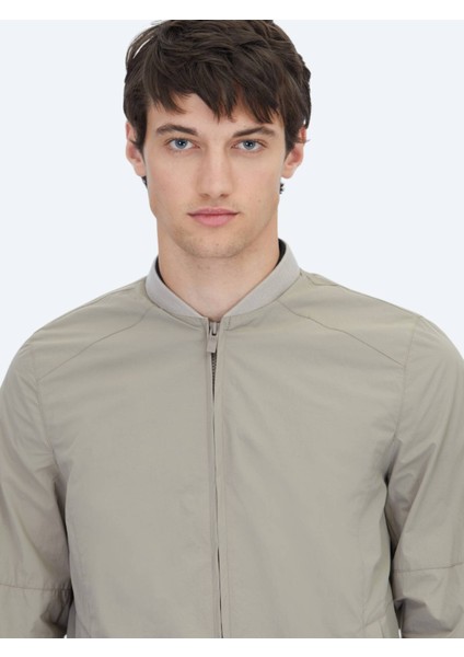 Vizon Regular Fit Dik Yaka Casual Dokuma Mont fırsatları