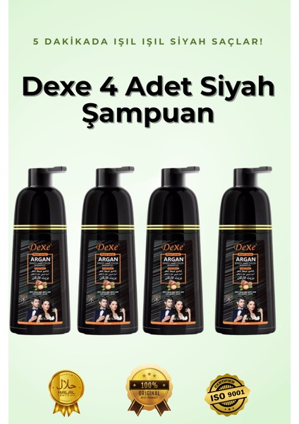Siyah Saç Boyama Şampuanı Seti 4’lü | Ekonomik Paket
