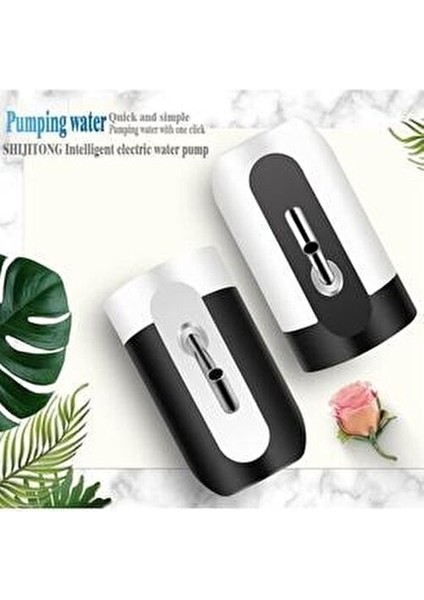 Şarjlı Otomatik Damacana Su Pompası Pratik Kullanım İçin USB Şarjlı Beyaz