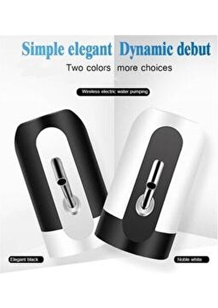 Şarjlı Otomatik Damacana Su Pompası Pratik Kullanım İçin USB Şarjlı Beyaz