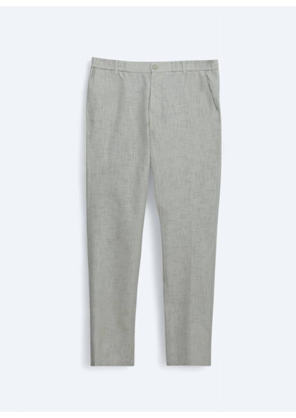 Ekru Dokuma Jogging Fit Casual Pamuk Karışımlı Pantolon indirimleri
