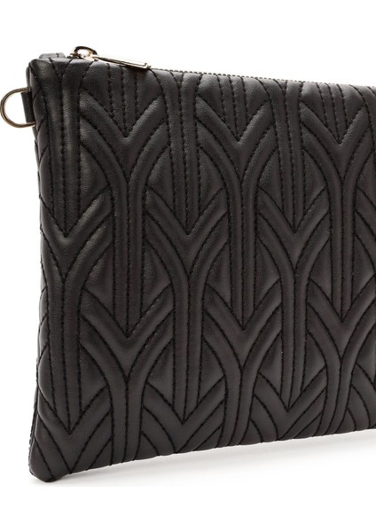 Kadın Siyah Uzun Zincir Askılı Kapitone Portföy Çanta 25WBD2209KP