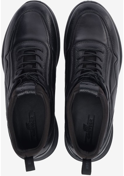 Erkek Siyah Hakiki Deri Ayakkabı 5K1FA64613