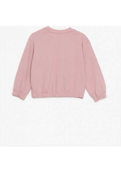 Lcw Kids Pembe Bisiklet Yaka Baskılı Uzun Kollu Kız Çocuk Sweatshirt fiyatları
