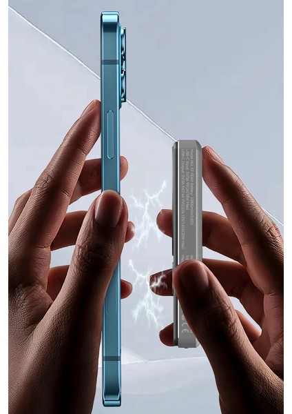 PD49 10.000 Mah 15W Kablosuz Şarj ve 20W Type-C Çıkışlı Pd Hızlı Şarj Powerbank - Siyah