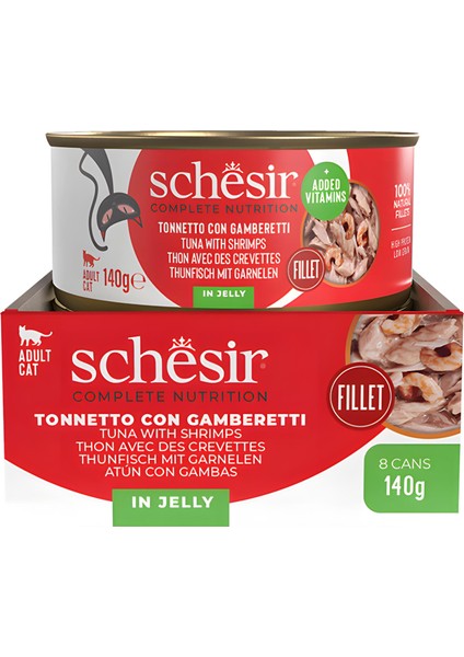 Jöle Içinde Ton Balığı ve Karidesli Konserve Kedi Maması 140GR fiyatları