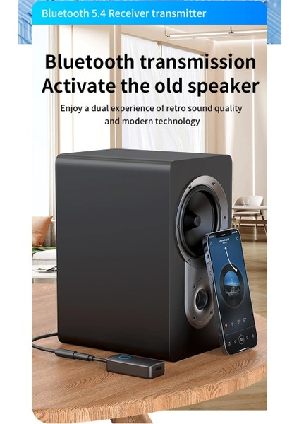 Bluetooth 5.4 Ses Alıcı & Verici – 2’si 1 Arada Aux Adaptör, 3.5mm Jak, Usb-C Şarj, 15M Kablosuz Menzil, 180MAH Batarya, Araç & Ev Hoparlör Için Kablosuz Müzik Adaptörü | M30 indirimleri