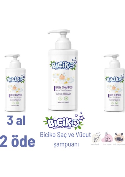 Şaç ve Vücut Bebek Şampuanı Dev Indirim 3 Al 2 Öde