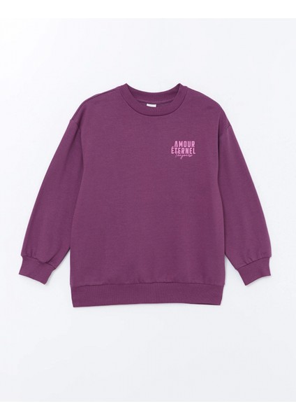 Lcw Kids Mürdüm Bisiklet Yaka Kız Çocuk Kalın Sweatshirt