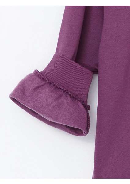 Lcw Kids Mürdüm Bisiklet Yaka Kız Çocuk Kalın Sweatshirt modelleri