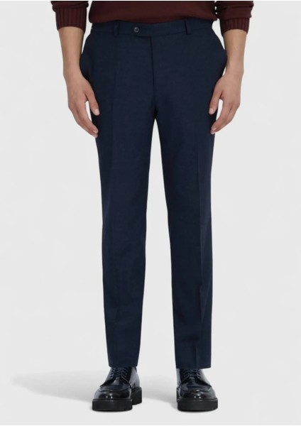 Lacivert Düz Dokuma Modern Fit Casual Pantolon fiyatları