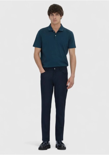 Petrol Düz Polo Yaka %100 Pamuk T-Shirt fiyatları