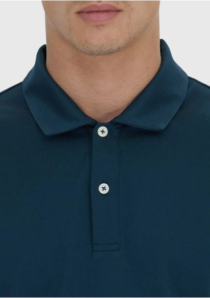Petrol Düz Polo Yaka %100 Pamuk T-Shirt fırsatları