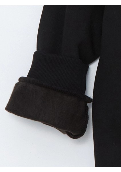 Lcw Kids Siyah Bisiklet Yaka Kız Çocuk Kalın Sweatshirt modelleri