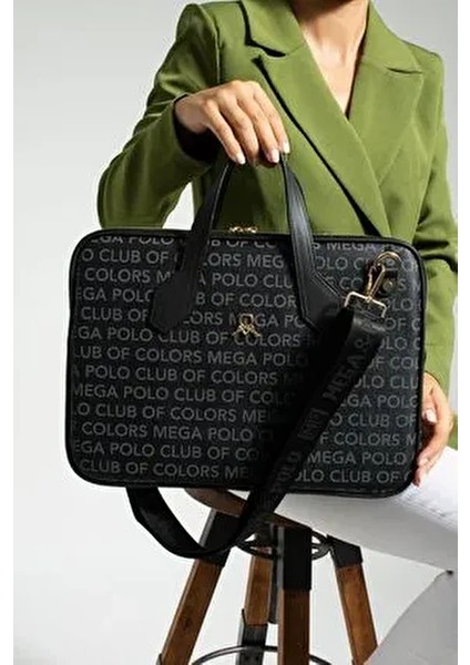 Kadın Siyah Leptop ve Evrak Çantası