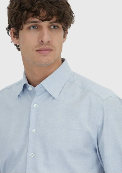 Mavi Desenli Casual Fit Dokuma Casual %100 Pamuk Gömlek modelleri