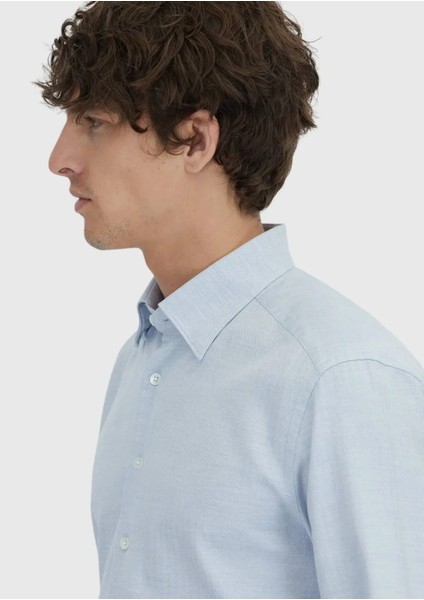 Mavi Desenli Casual Fit Dokuma Casual %100 Pamuk Gömlek fırsatları