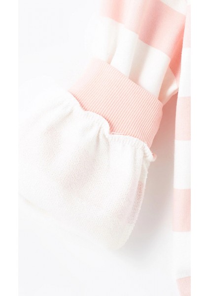 Lcw Kids Pembe Polo Yaka Çizgili Uzun Kollu Kız Çocuk Sweatshirt fiyatları