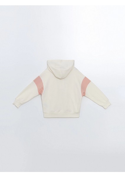 Lcw Kids Ekru Kapüşonlu Kız Çocuk Kalın Sweatshirt modelleri