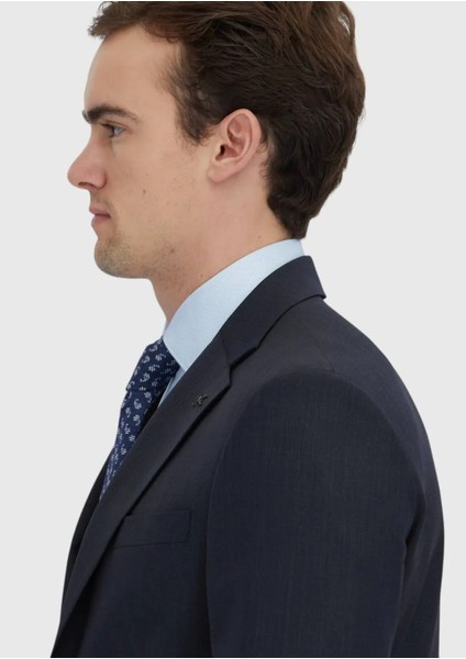 Lacivert Mikro Modern Fit Yün Karışımlı Takım Elbise fırsatları