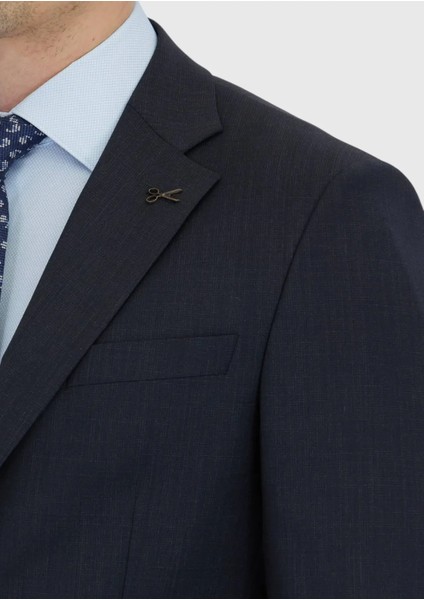 Lacivert Mikro Modern Fit Yün Karışımlı Takım Elbise indirimleri