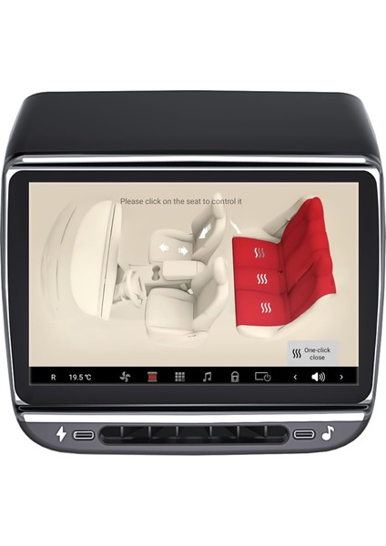 Tesla Model 3/y 7.2'' Arka Koltuk Ekranı Android IPS Hd Dokunmatik Multimedya 4+32GB 1280X800 Hd
