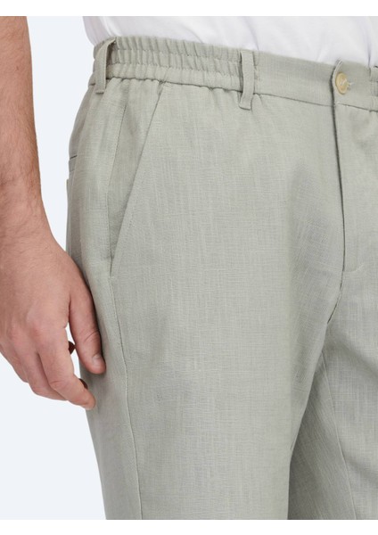 Nil Yeşili Dokuma Jogging Fit Casual Pamuk Karışımlı Bermuda modelleri