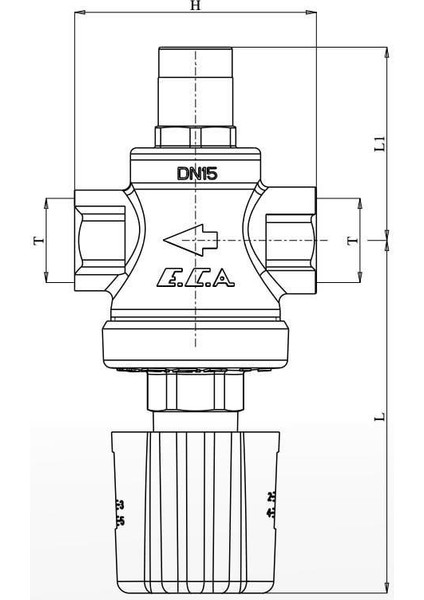 Eca 3/4" Su Basınç Düşürücü Valf Volan Ayarlı (Iç Vida x Iç Vida) 602111096 fiyatları