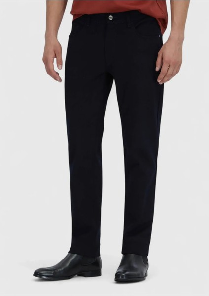 Lacivert Düz Dokuma Slim Fit Casual Pamuk Karışımlı Pantolon fiyatları