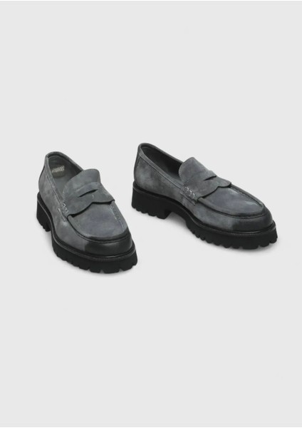 Antrasit Süet Casual Loafer modelleri
