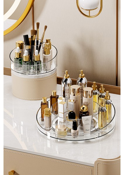 360° Dönebilen Makyaj Organizeri, Beyaz, Şık ve Pratik Düzenleyici fiyatları